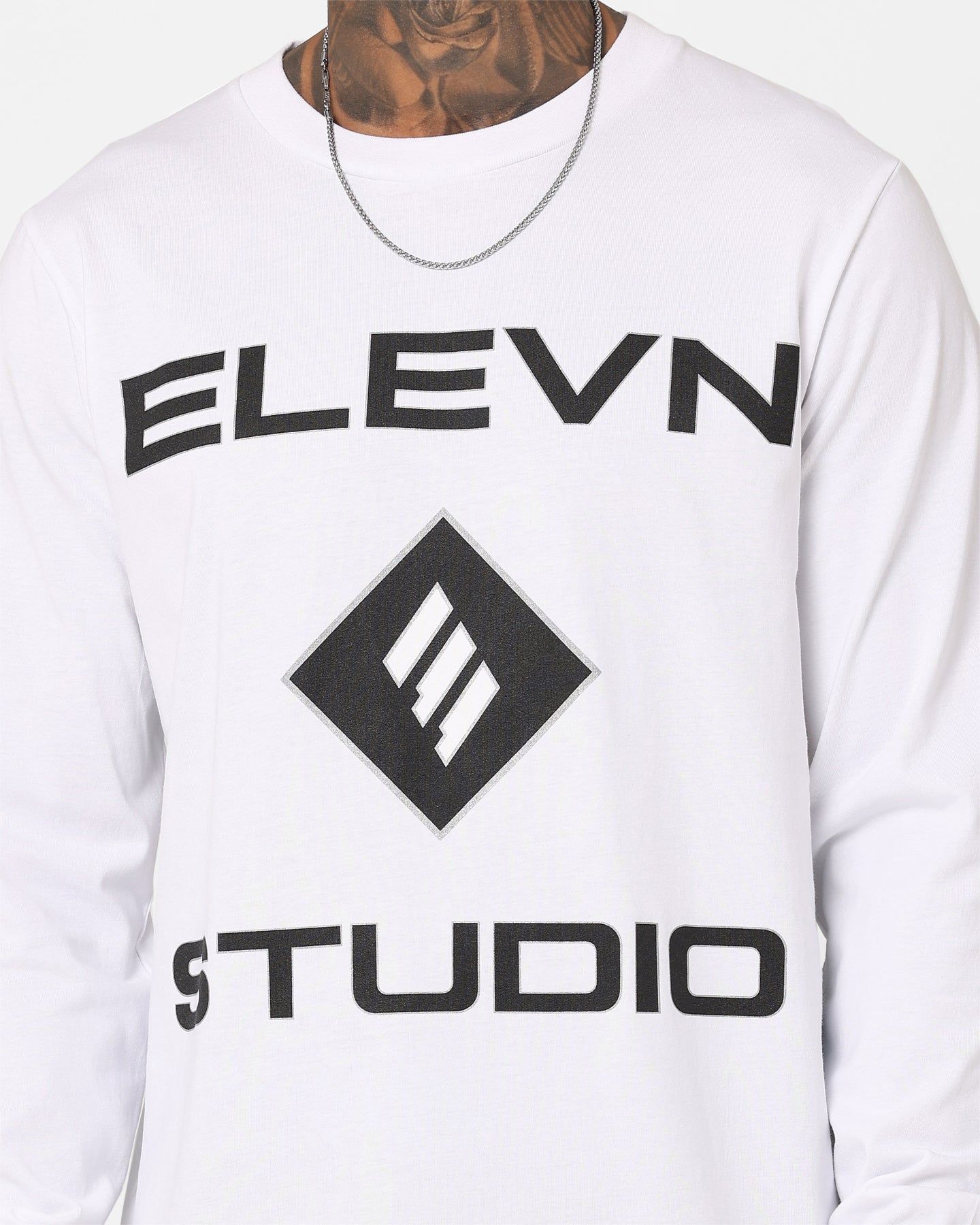 Elevn Clothing Co Studio Long Sleeve T-Shirt White sold by Culture Kings product image thumbnail 3