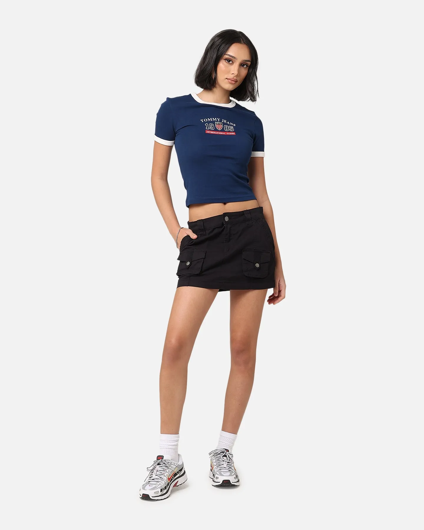 Tommy Jeans Women's TJW Archive Games Ringer T-Shirt Twilight Indigo sold by Culture Kings product image thumbnail 2