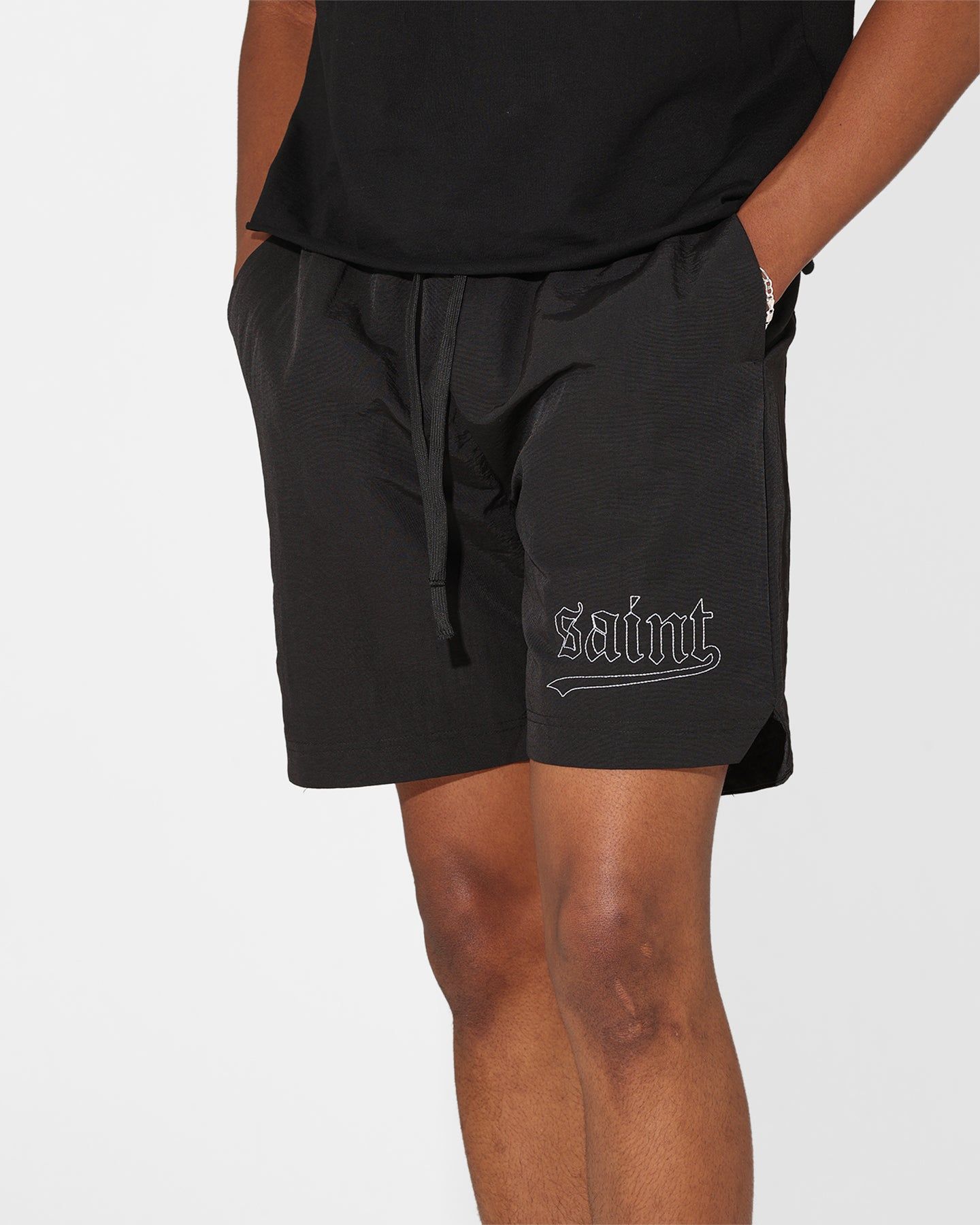 Saint Morta Westside Custom Beach Shorts Black sold by Culture Kings product image thumbnail 3