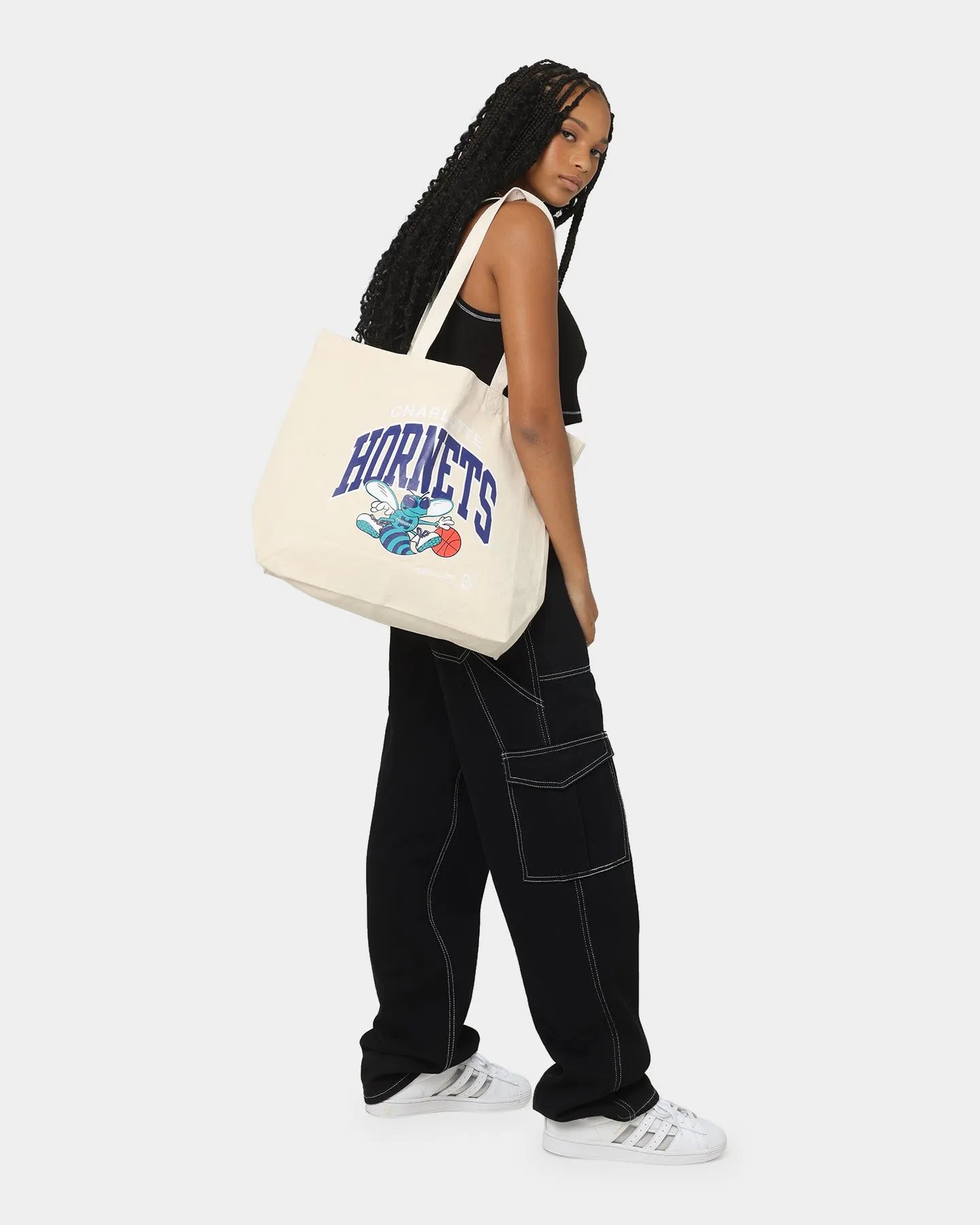 Mitchell & Ness Charlotte Hornets Keyline Tote Bag Cream sold by Culture Kings product image thumbnail 3
