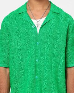 XXIII Lorenzo Knit Button Up Shirt Green sold by Culture Kings