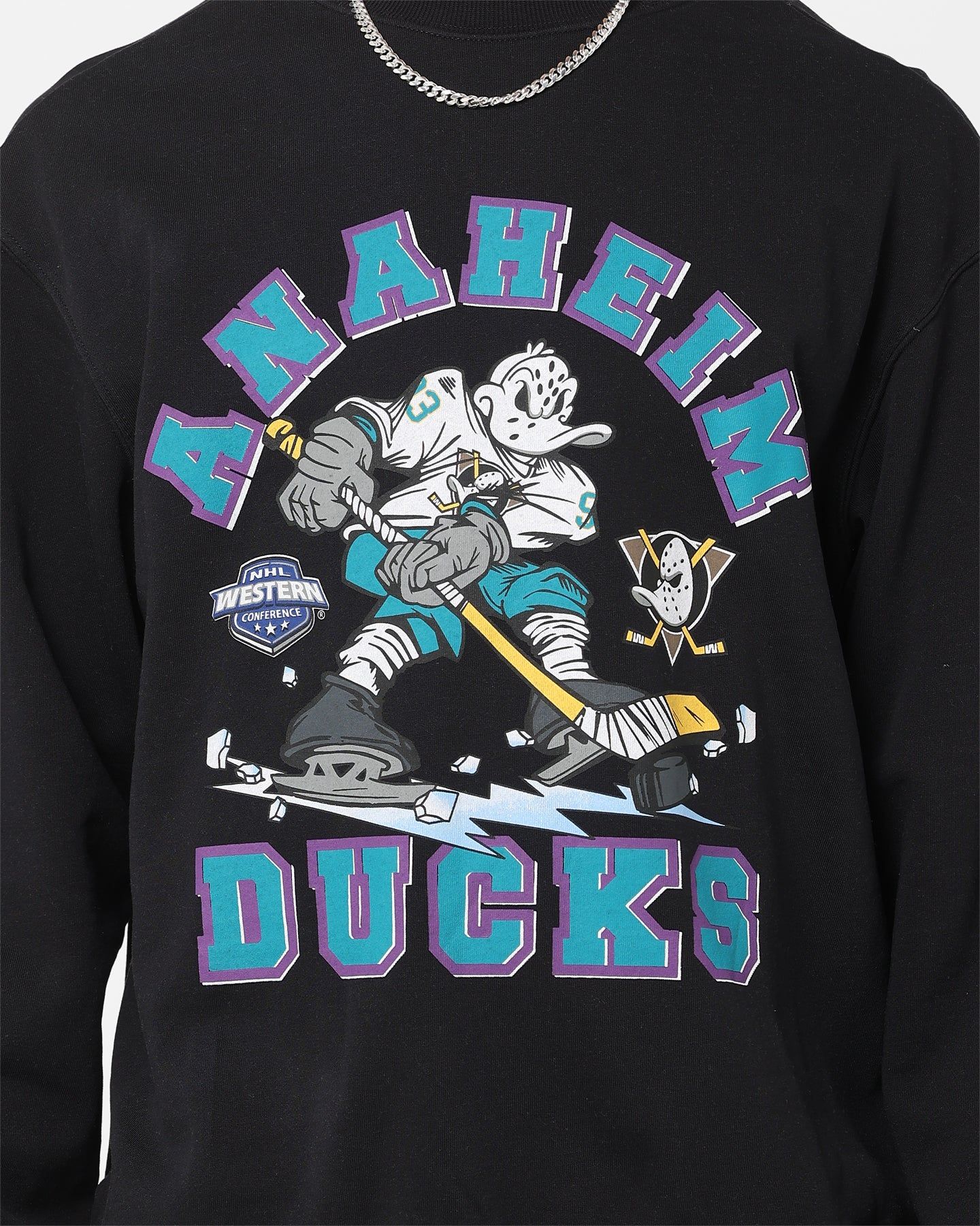 Majestic Athletic Anaheim Ducks Ice Player Crewneck Faded Black sold by Culture Kings product image thumbnail 3