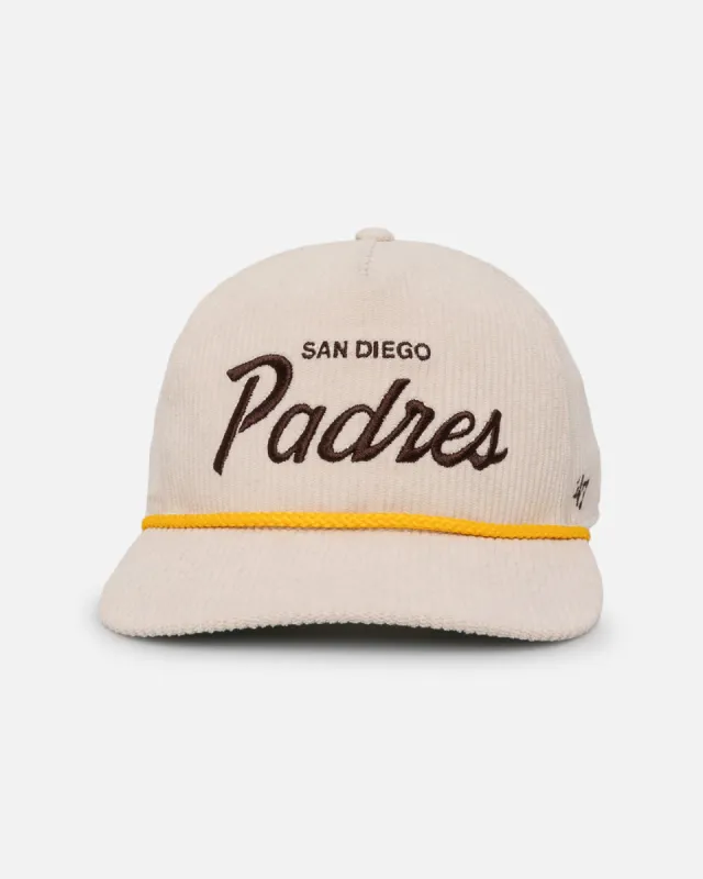 47 Brand San Diego Padres 'MLB Opening Day' Corduroy Crossrope Hitch Snapback Natural sold by Culture Kings
