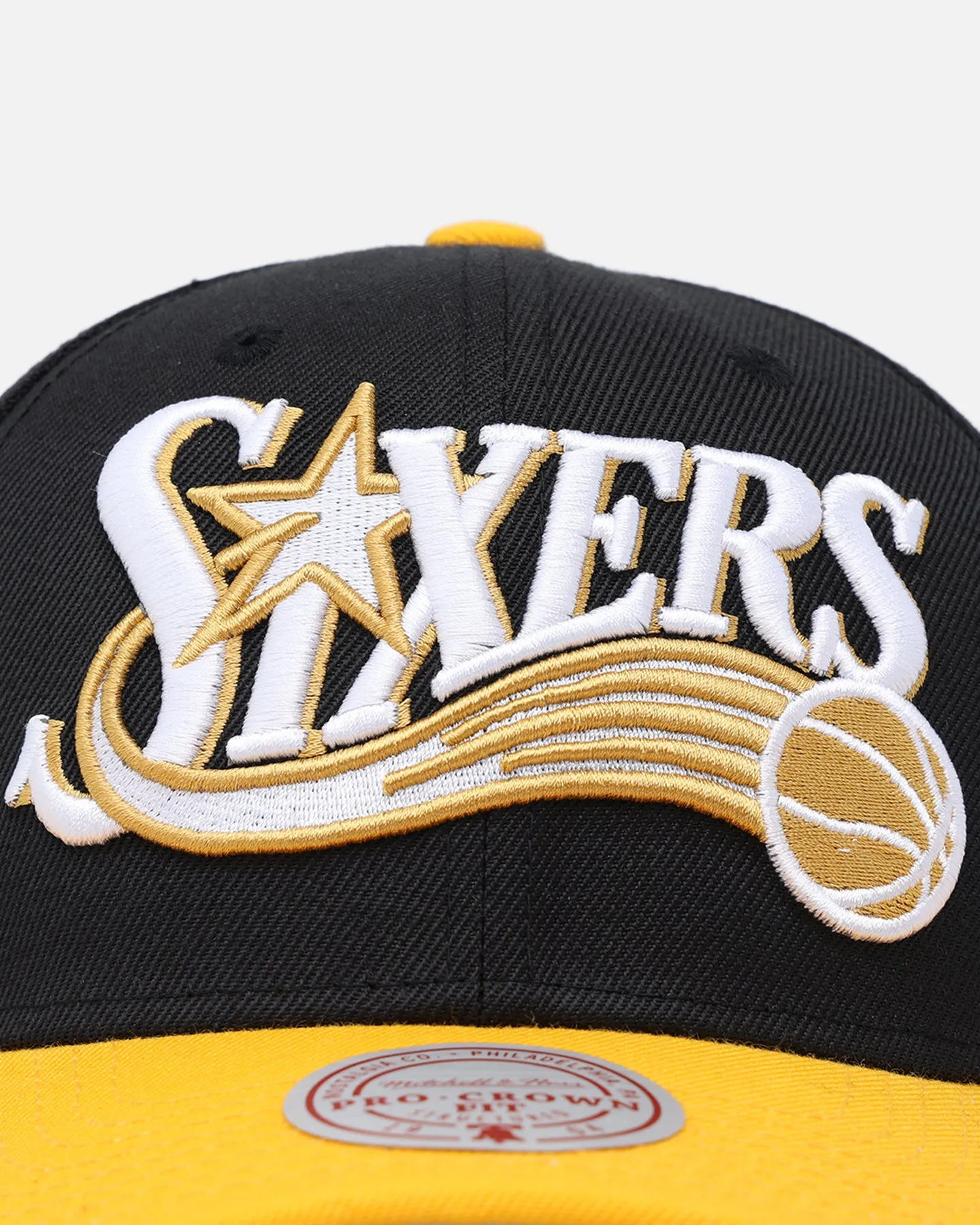 Mitchell & Ness Philadelphia 76ers "Enter The Dragon" Pro Crown Snapback Black/Ochre sold by Culture Kings product image thumbnail 5