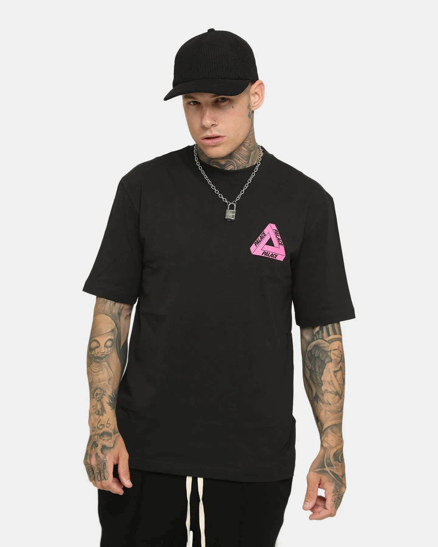 Palace Tri-To-Help T-Shirt Black/Pink sold by Culture Kings