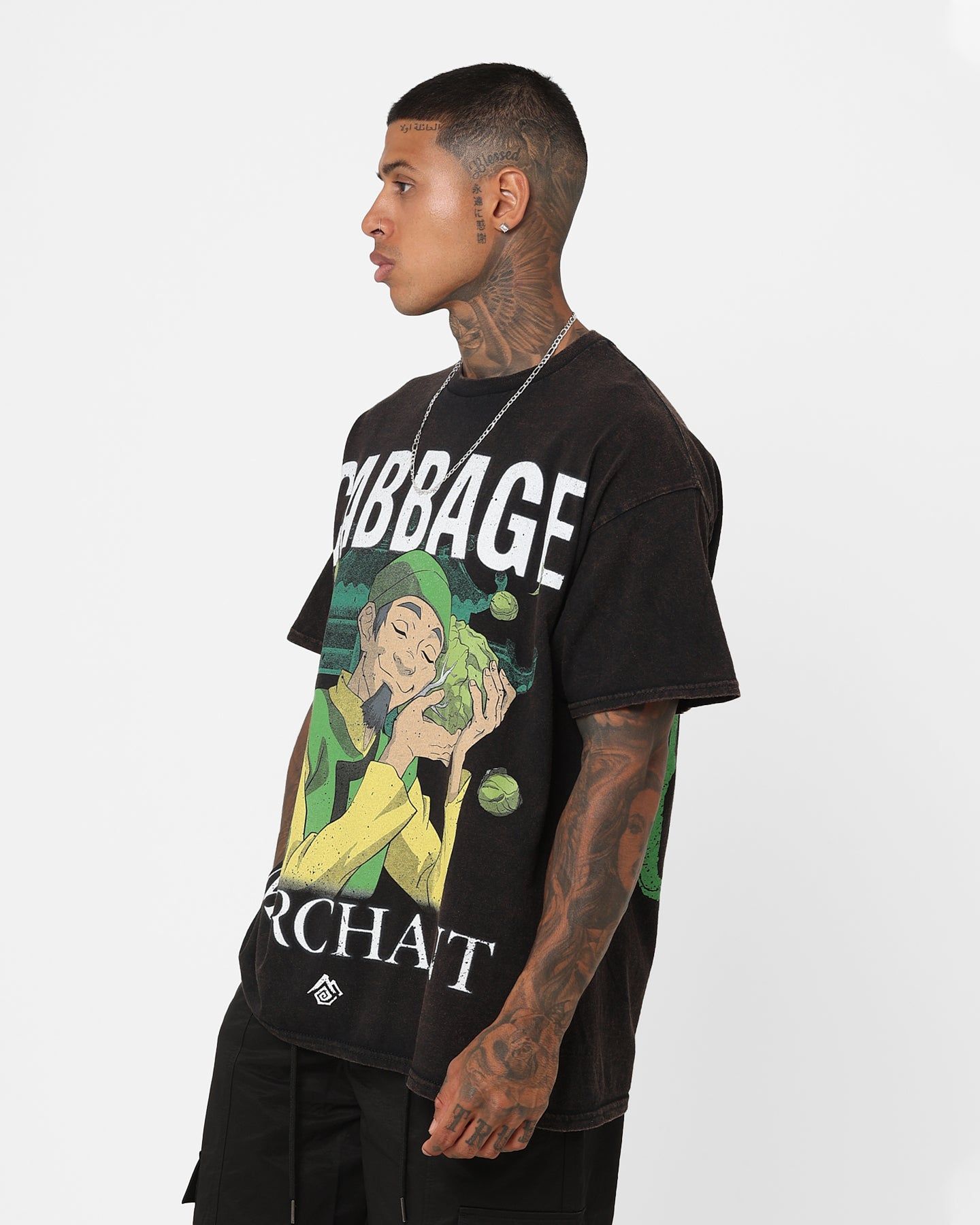 Goat Crew X Cabbage Merchant T-Shirt Black Wash sold by Culture Kings product image thumbnail 7