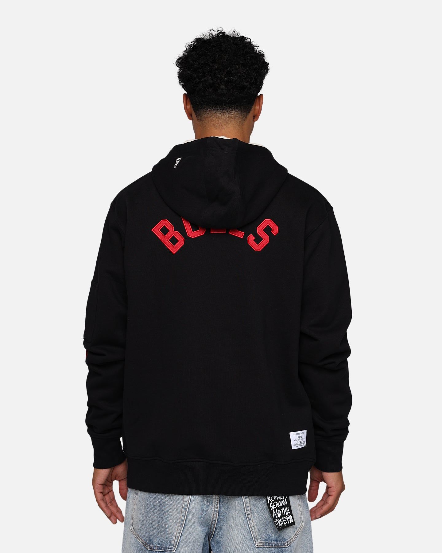 New Era X Alpha Industries Chicago Bulls Zipper Hoodie Black sold by Culture Kings product image thumbnail 5