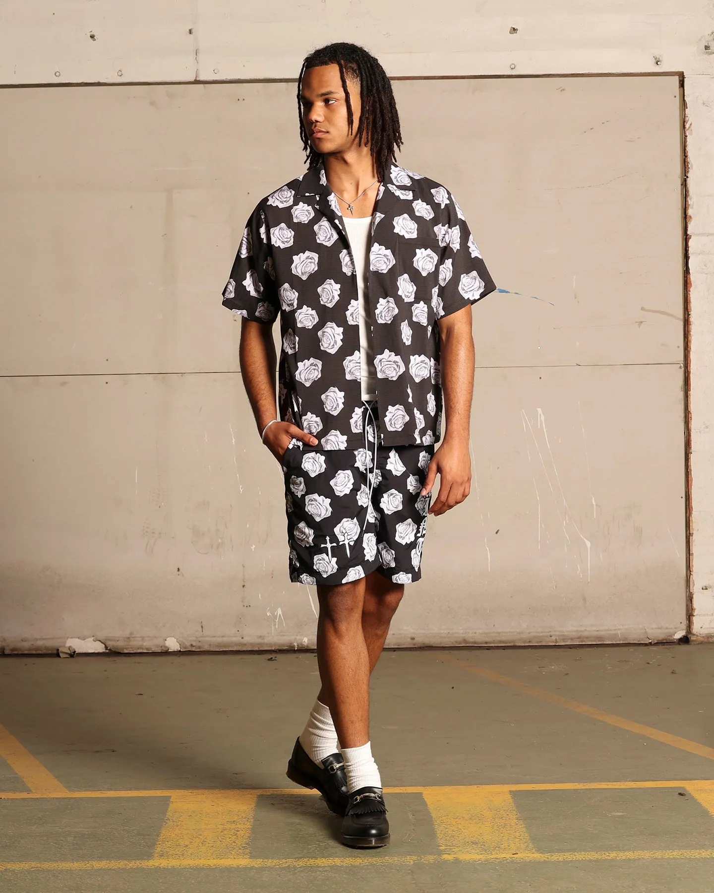 Saint Morta Vintage Rose Beach Shorts Black sold by Culture Kings product image thumbnail 2