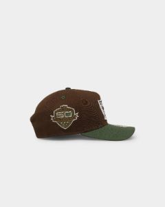 New Era Oakland Raiders 'Beef & Broccoli' 9FORTY A-Frame Snapback Dark Brown sold by Culture Kings