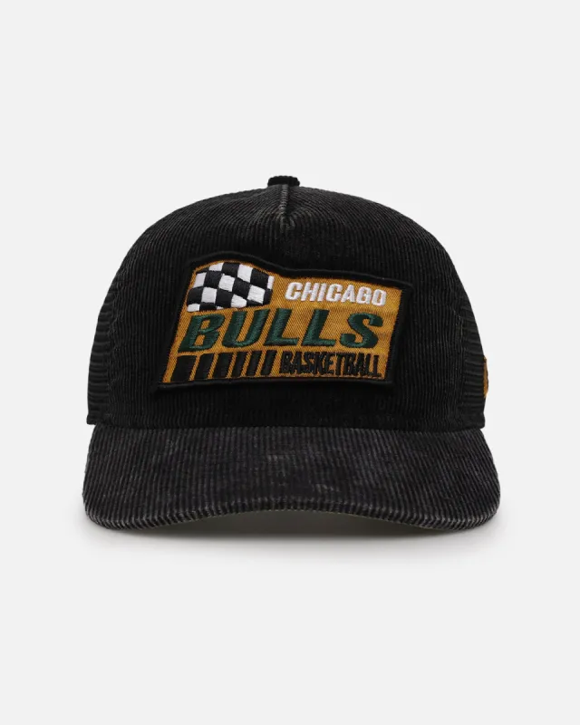 New Era Chicago Bulls 'Washed Cord Racer' Corduroy Golfer Trucker Snapback Washed Black sold by Culture Kings