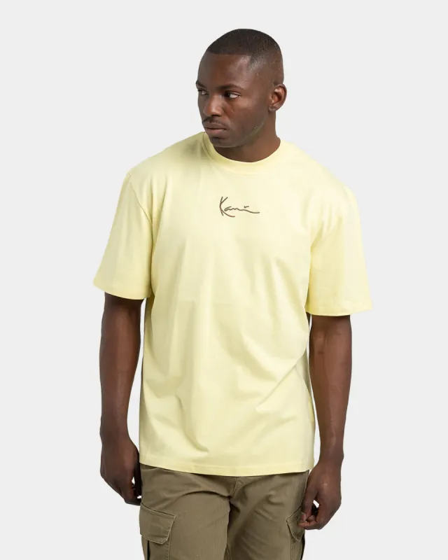 Karl Kani Men's Small Signature T-Shirt Light Yellow sold by Culture Kings