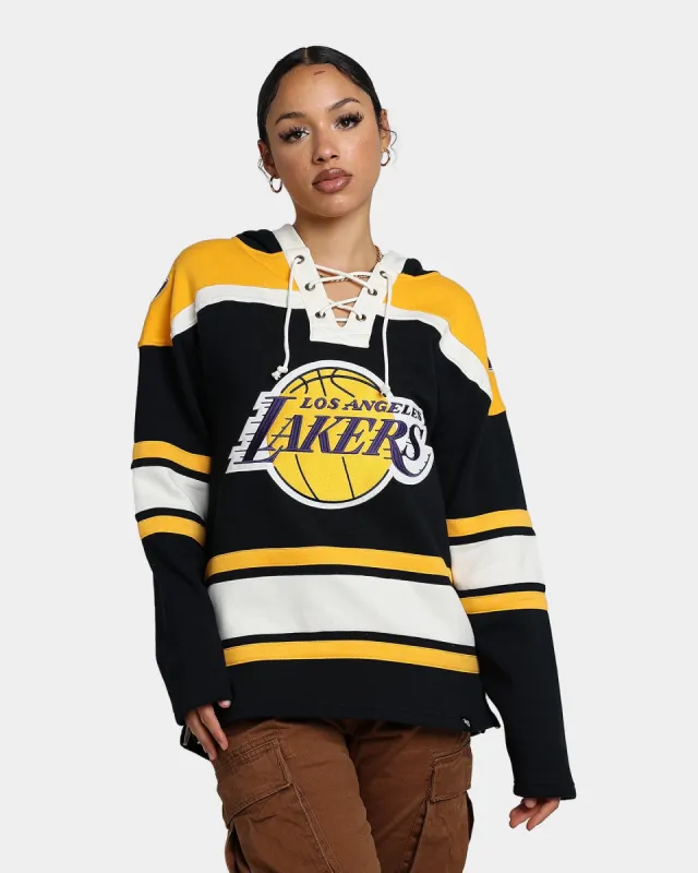 47 Brand Los Angeles Lakers Superior Lacer Hoodie Jet Black/Gold sold by Culture Kings