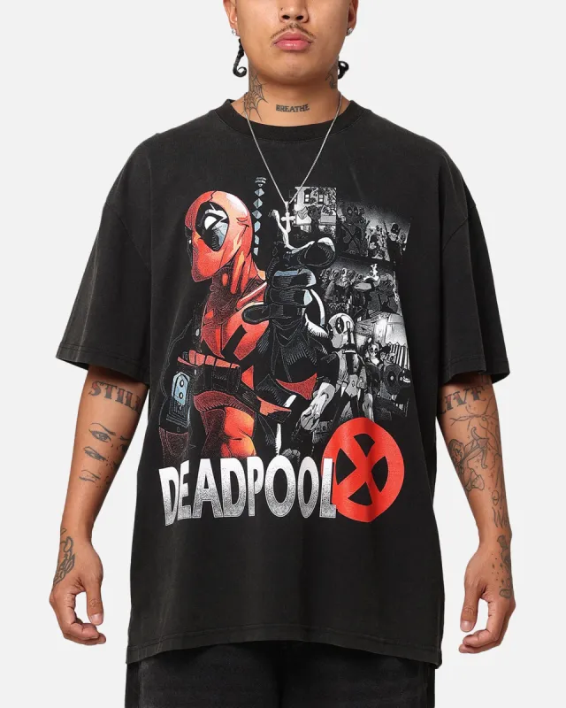 Goat Crew Marvel Deadpool Comic Heavy T-Shirt Vintage Black sold by Culture Kings