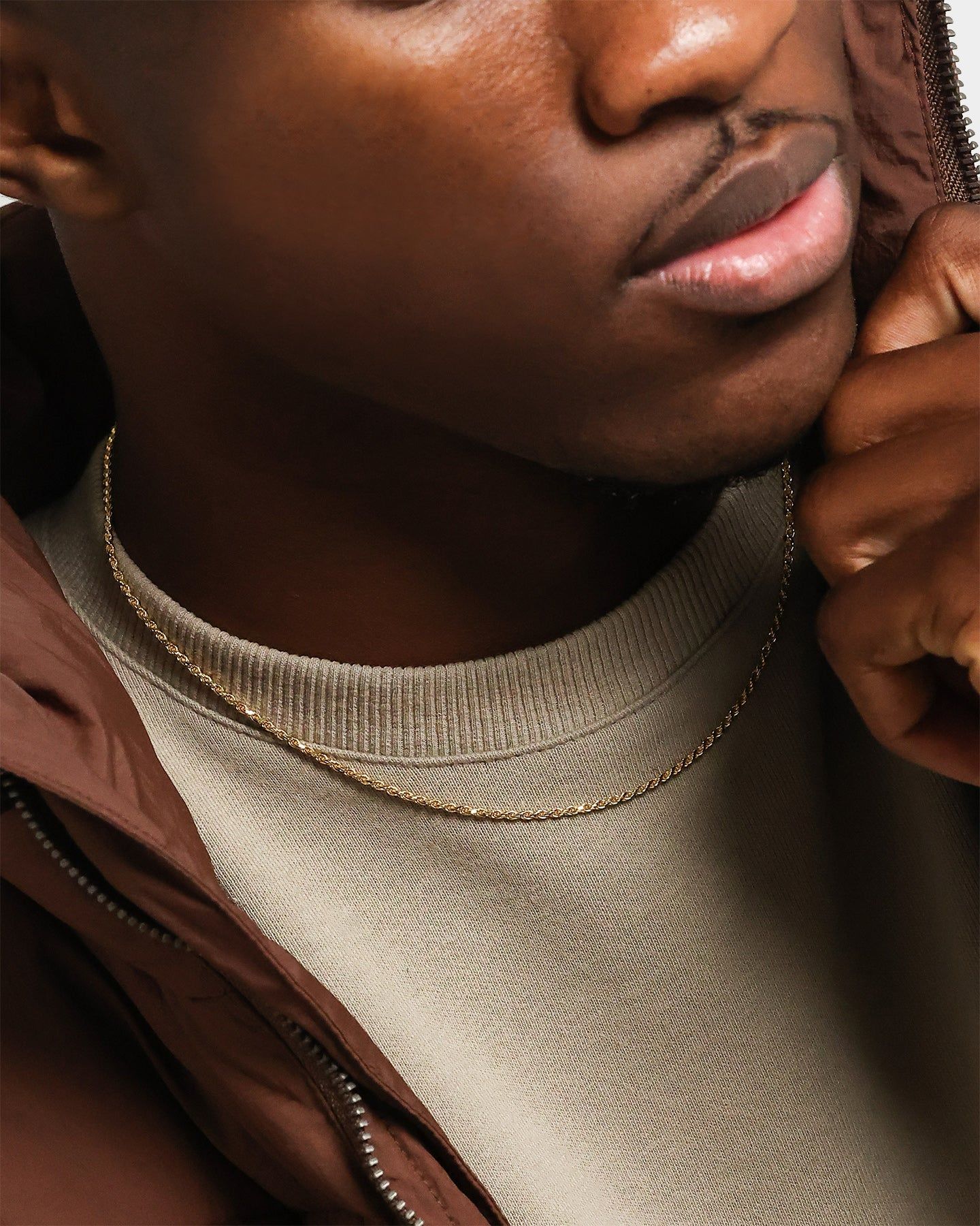 House Of Auric Rope 2mm 18" Chain 18k Gold Vermeil sold by Culture Kings