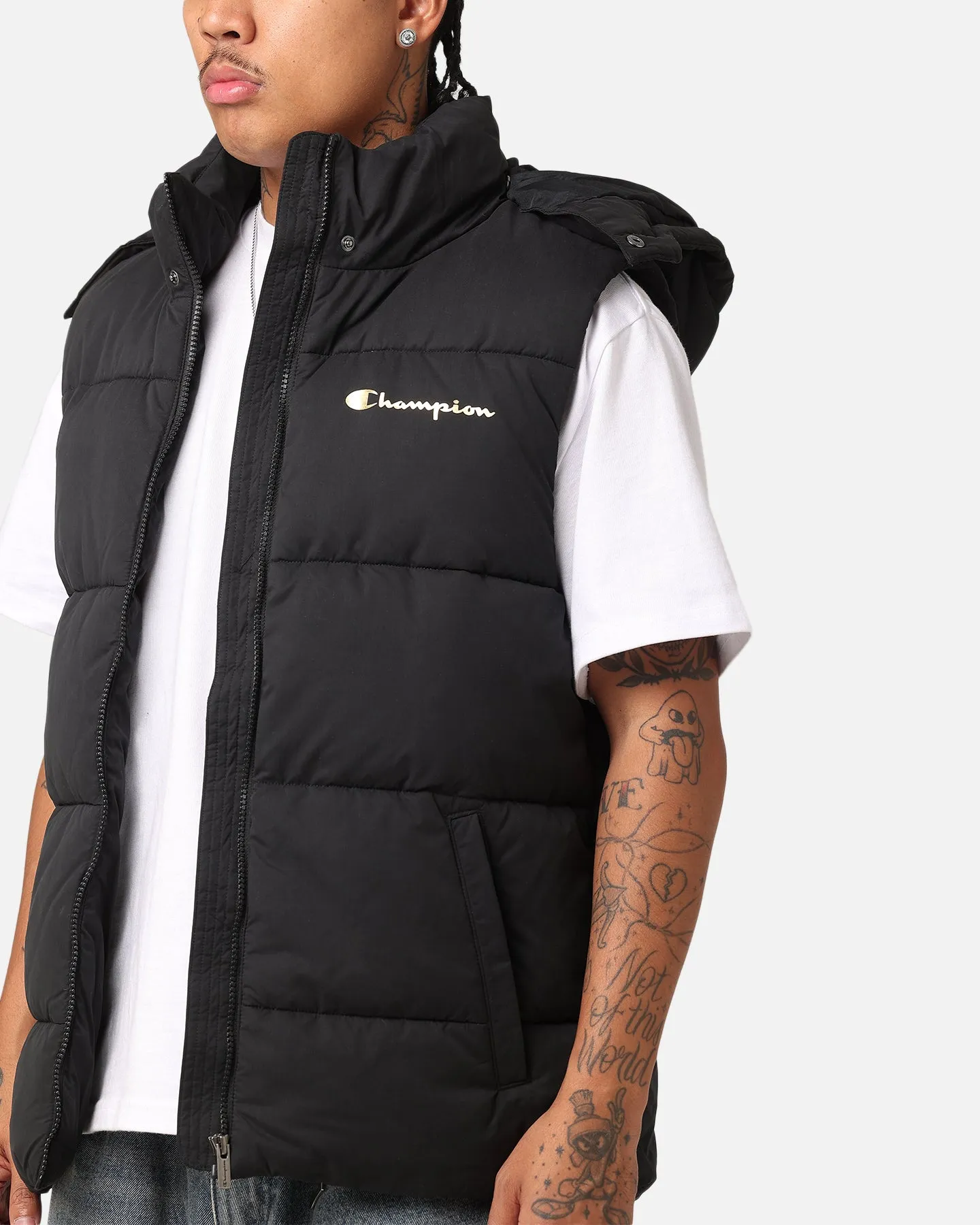 Champion Rochester Puffer Vest Black/Gold sold by Culture Kings product image thumbnail 4