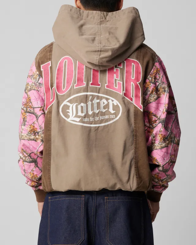 Loiter Splinter Hoodie Pink Camo sold by Culture Kings