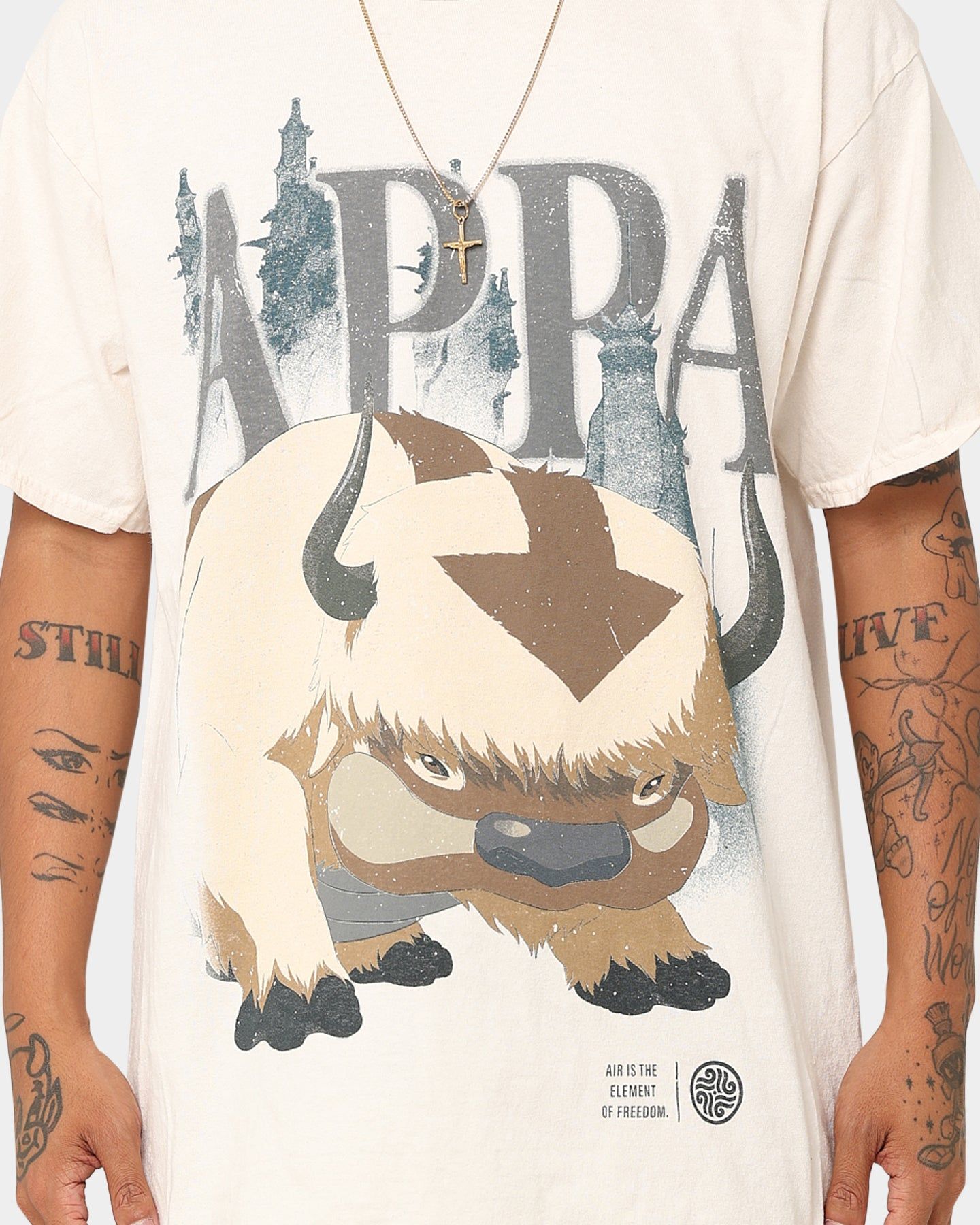 Goat Crew X Avatar: The Last Airbender Appa Vintage T-Shirt Off White sold by Culture Kings product image thumbnail 4