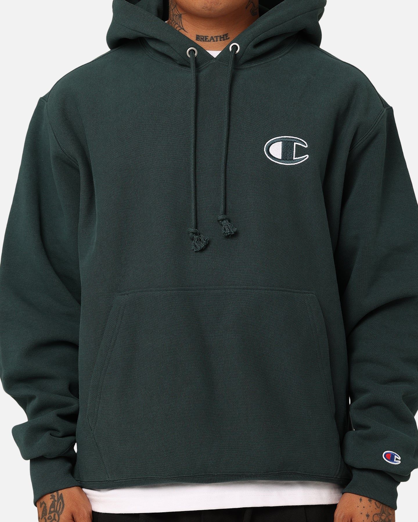 Champion Reverse Weave Big C Hoodie Baby Spinach sold by Culture Kings product image thumbnail 3