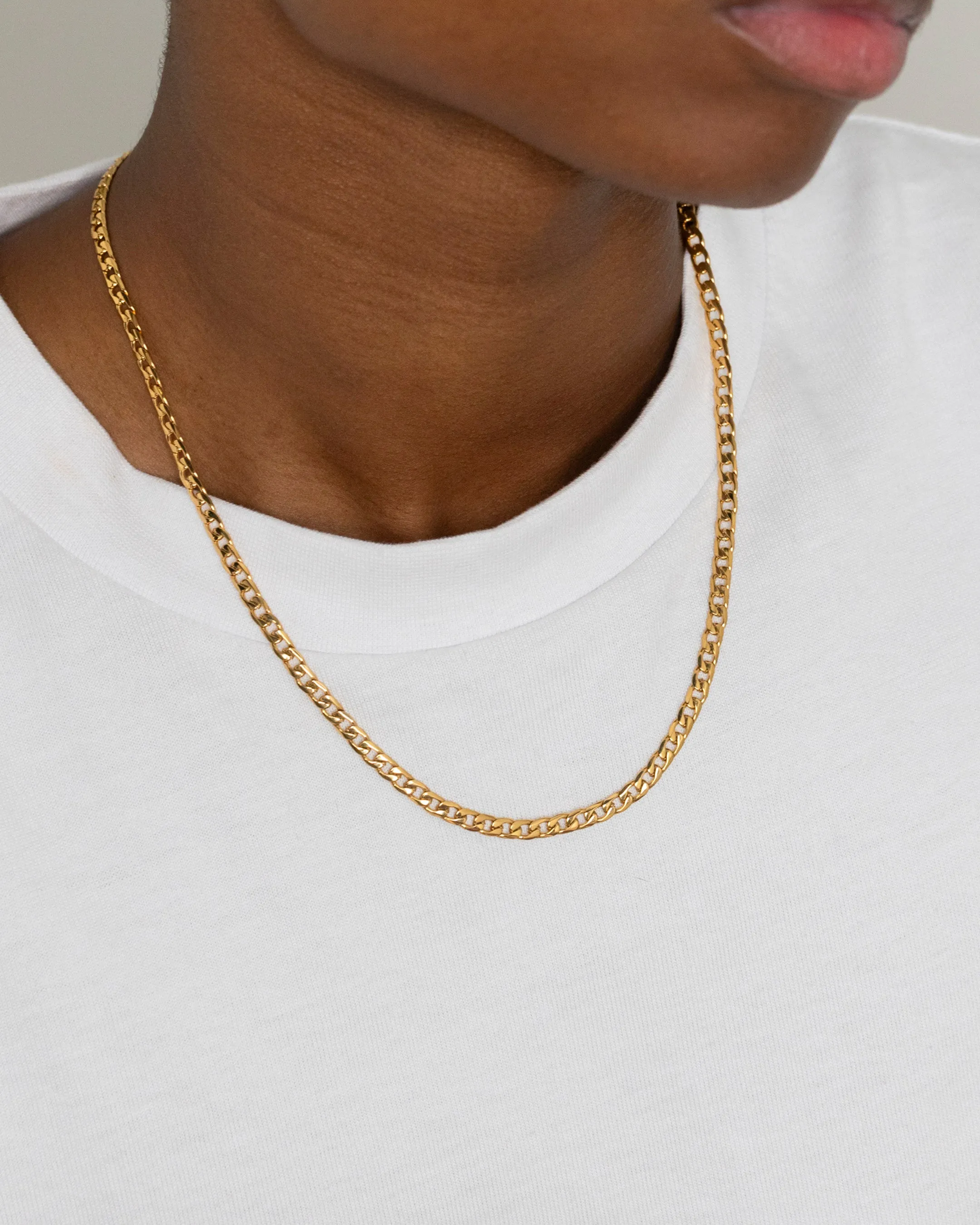 NXS 4.3mm Smooth Cut Cuban Chain Gold sold by Culture Kings