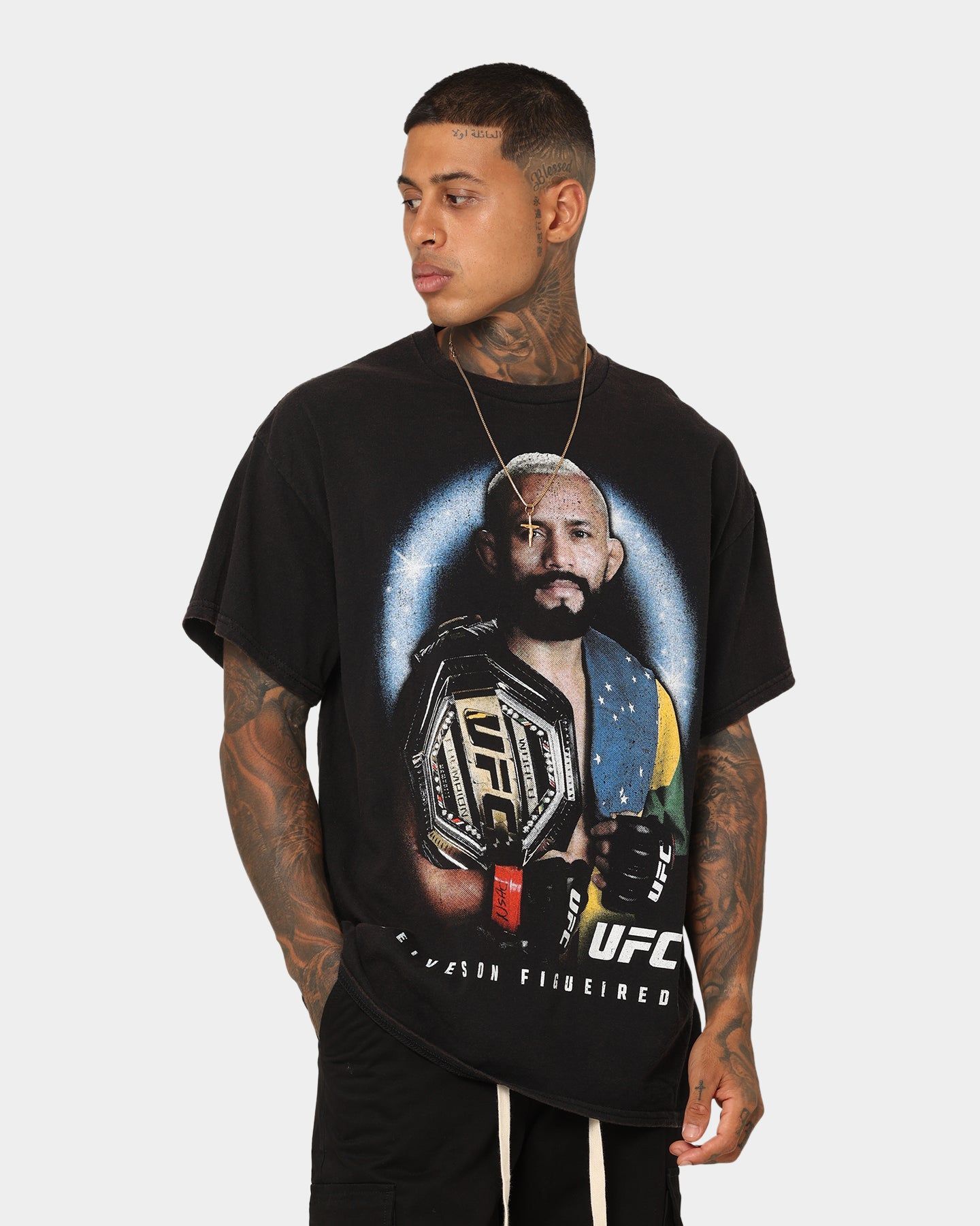 Goat Crew X UFC Deiveson Figueiredo Vintage T-Shirt Black Wash sold by Culture Kings