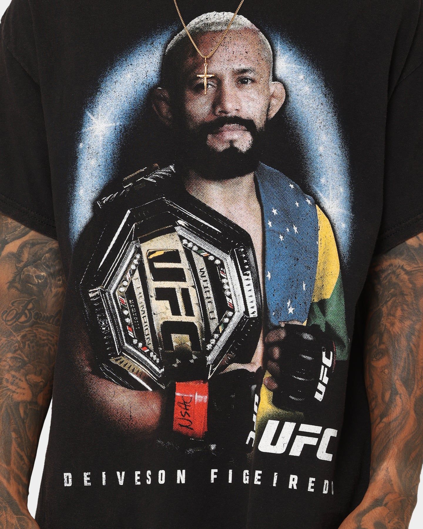 Goat Crew X UFC Deiveson Figueiredo Vintage T-Shirt Black Wash sold by Culture Kings product image thumbnail 3