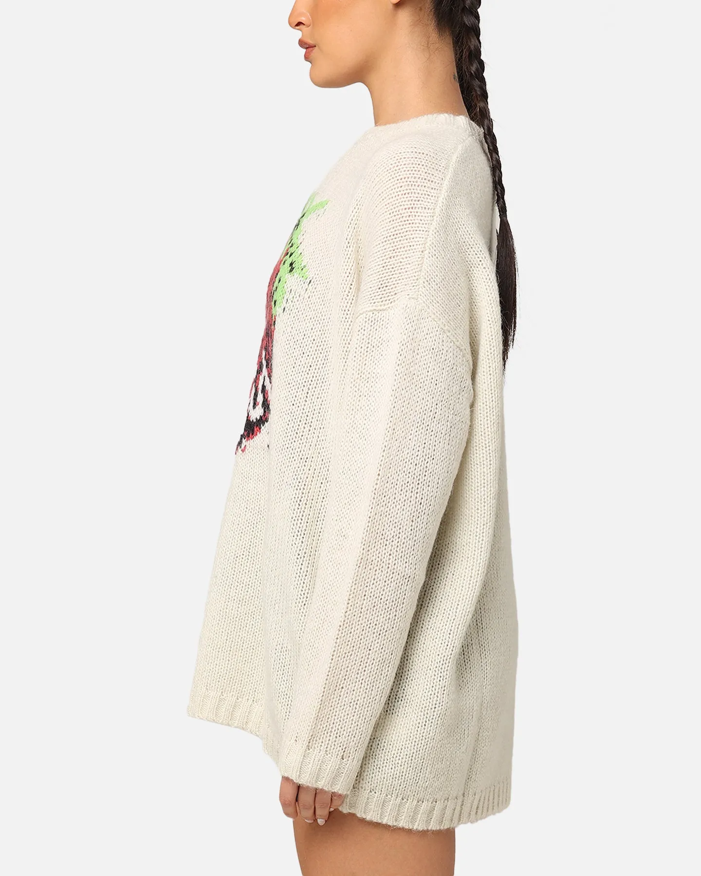 X-Girl Women's Strawberry Oversized Knit Crewneck Cream sold by Culture Kings product image thumbnail 5