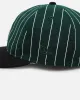 New Era Las Vegas Raiders 9FIFTY Retro Melton Pinstripe Strapback Dark Green/Black sold by Culture Kings