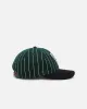 New Era Las Vegas Raiders 9FIFTY Retro Melton Pinstripe Strapback Dark Green/Black sold by Culture Kings