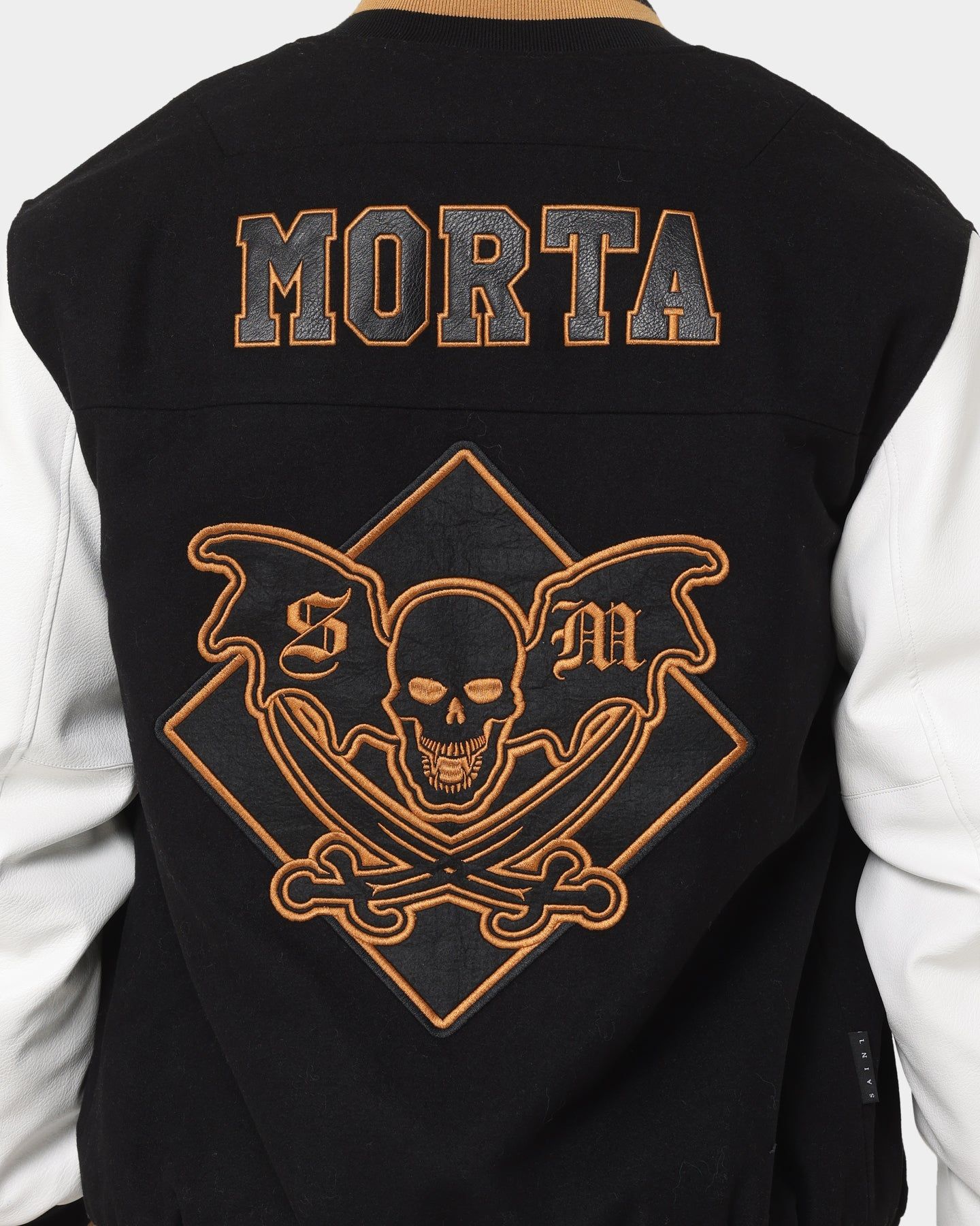 Saint Morta Graveyard Varsity Jacket Black/Tan sold by Culture Kings product image thumbnail 5