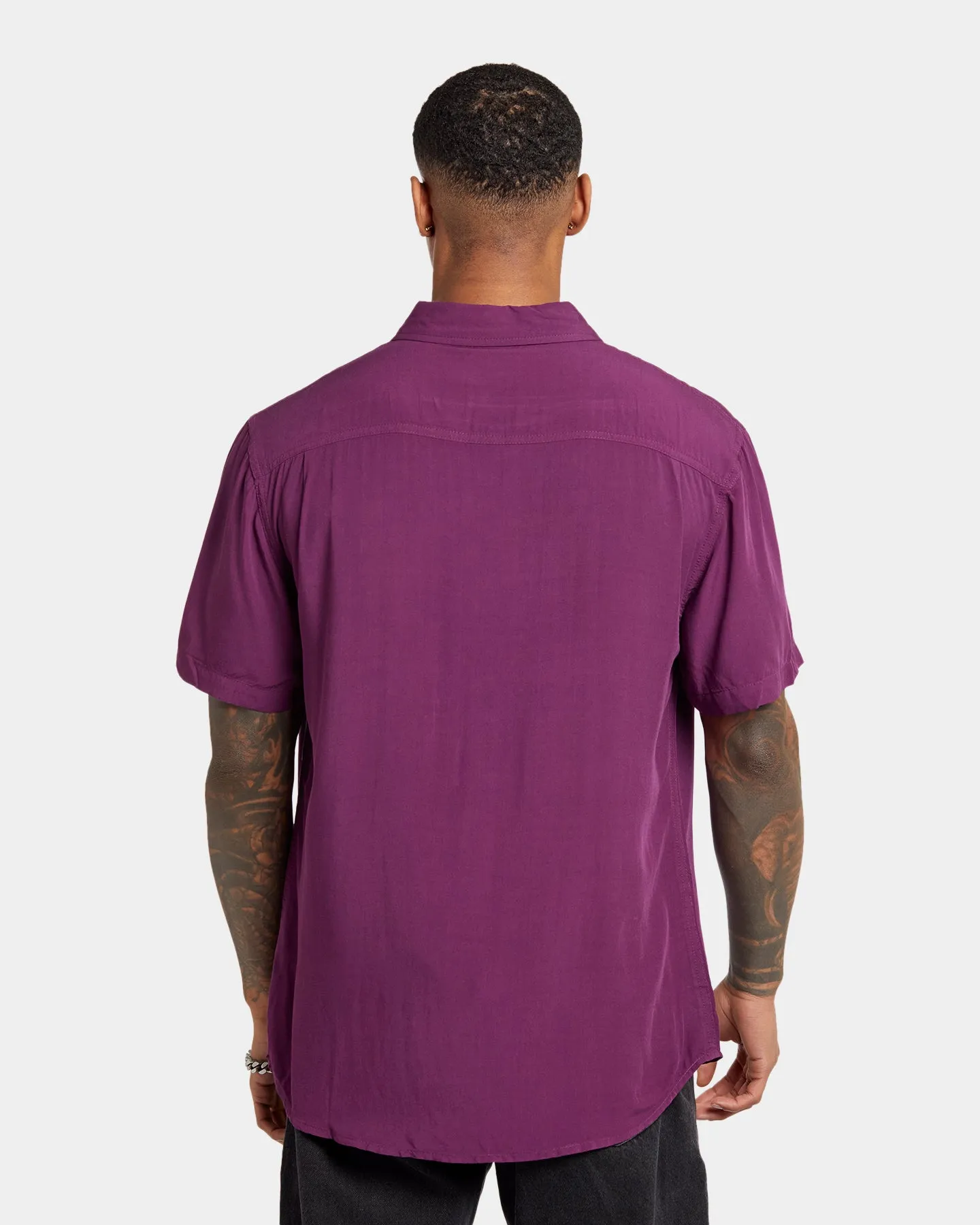 XXIII Marko Button Up Shirt Eggplant sold by Culture Kings product image thumbnail 4