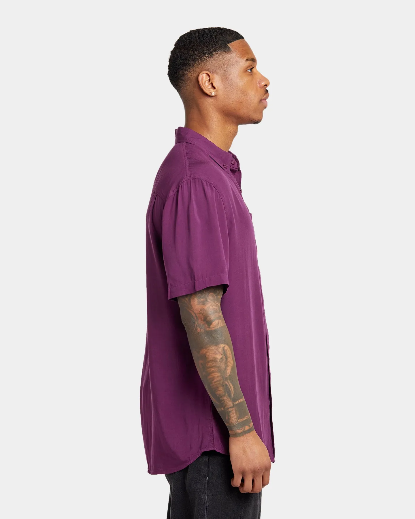 XXIII Marko Button Up Shirt Eggplant sold by Culture Kings product image thumbnail 5