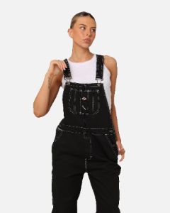 Dickies Women's Relaxed Carpenter Overalls Black sold by Culture Kings