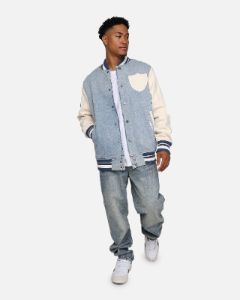 Pro Standard Las Vegas Raiders Varsity Denim Jacket Denim/Linen sold by Culture Kings