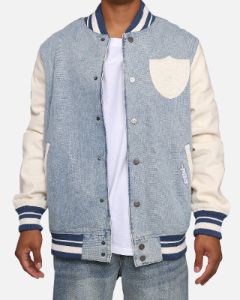 Pro Standard Las Vegas Raiders Varsity Denim Jacket Denim/Linen sold by Culture Kings