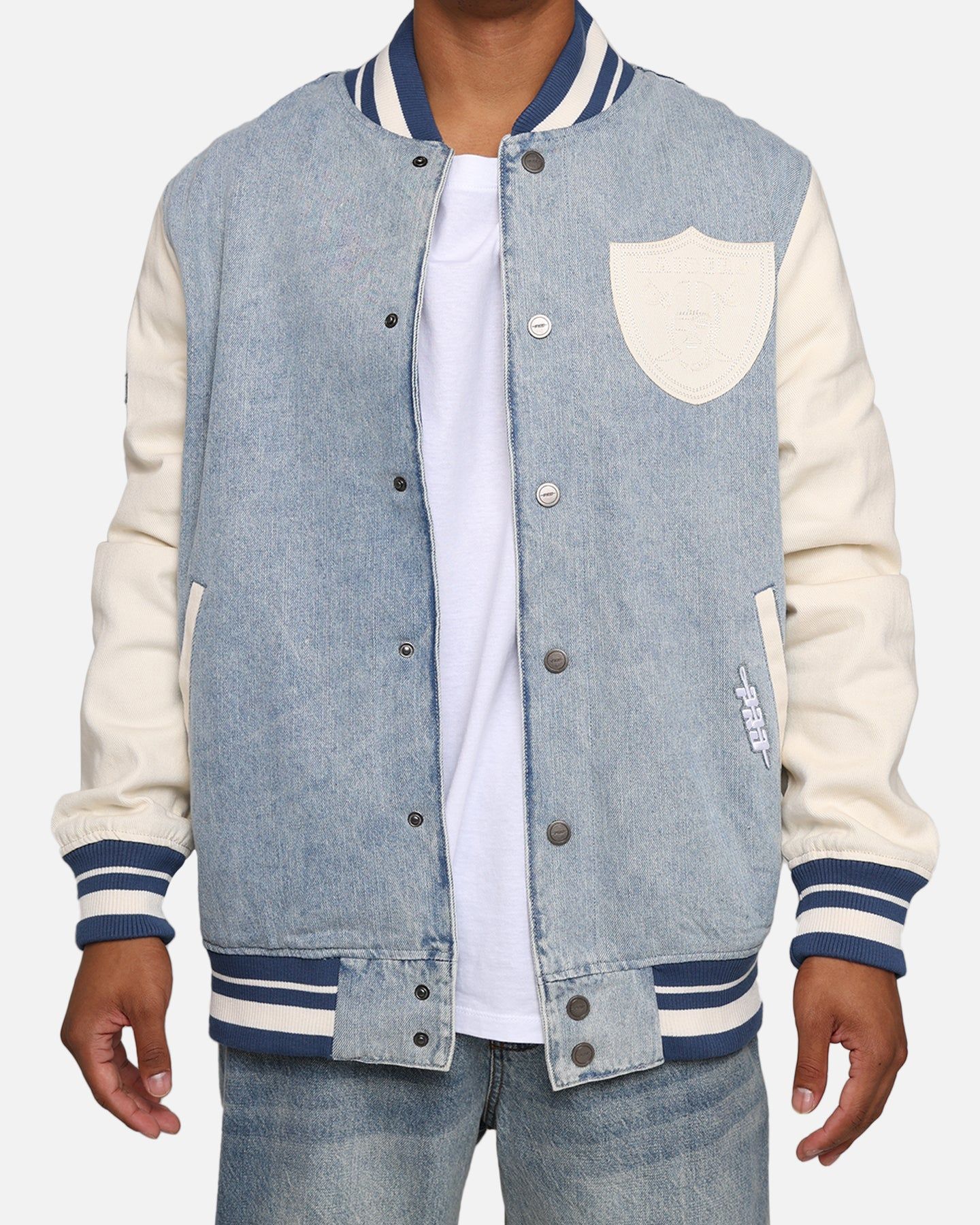 Pro Standard Las Vegas Raiders Varsity Denim Jacket Denim/Linen sold by Culture Kings product image thumbnail 4