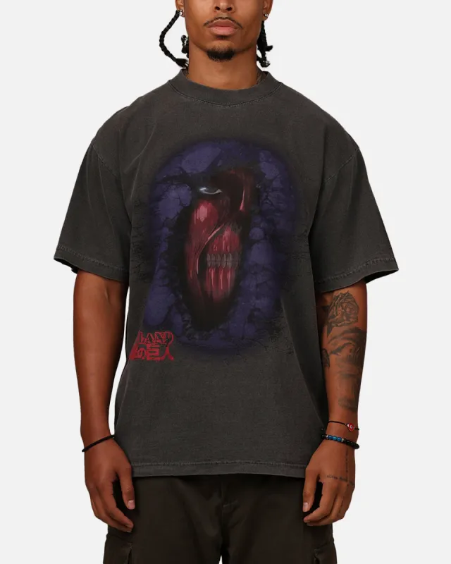 Hypland X Attack On Titan Hidden Titan T-Shirt Vintage Black sold by Culture Kings