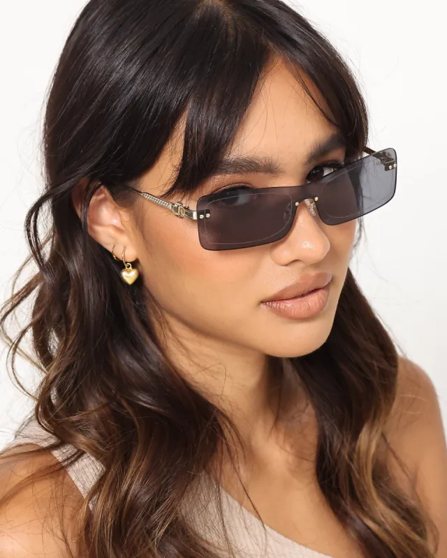 NUQE Razr Sunglasses Black/Gold sold by Culture Kings