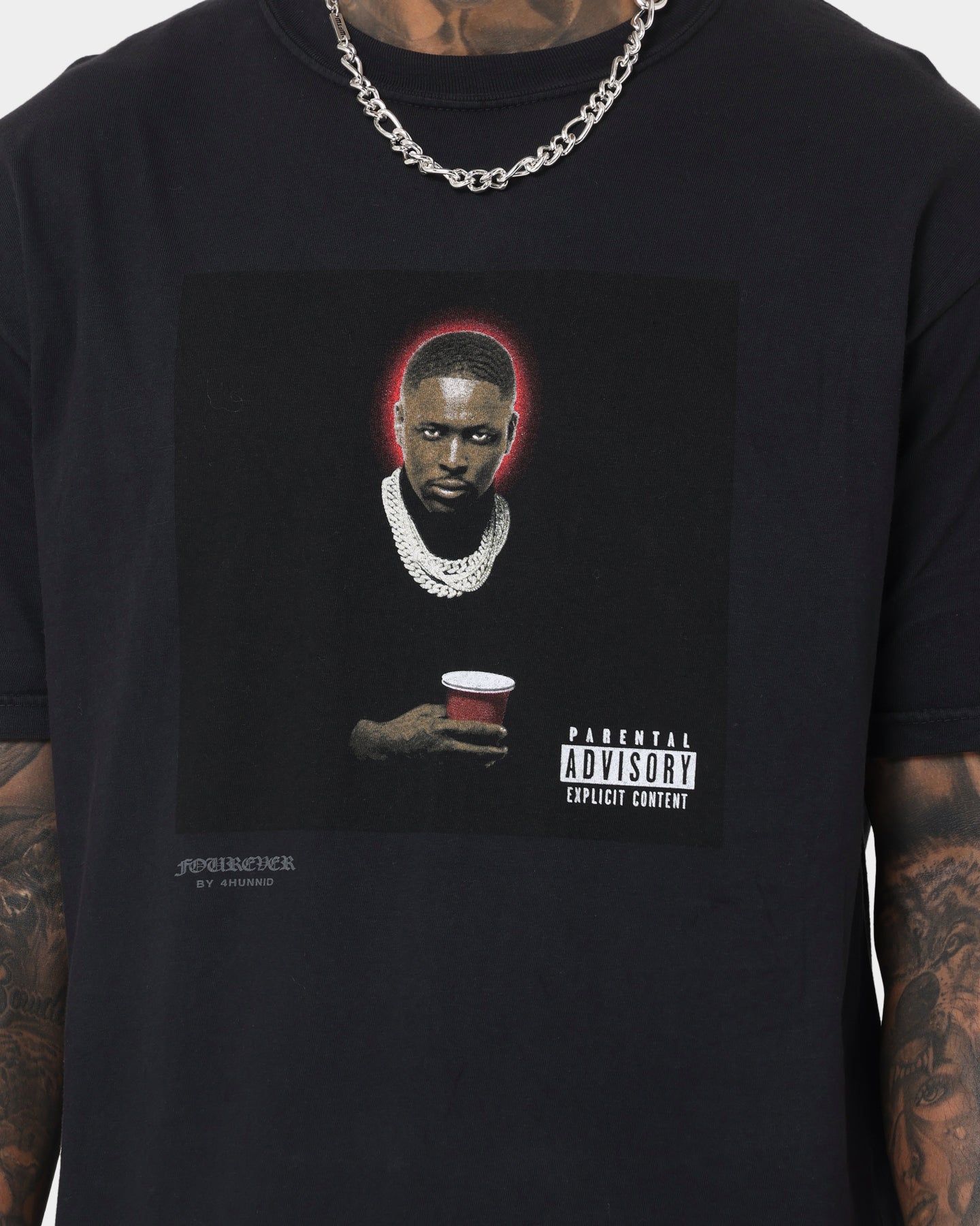 4HUNNID Forever Issues Album Cover T-Shirt Black sold by Culture Kings product image thumbnail 3