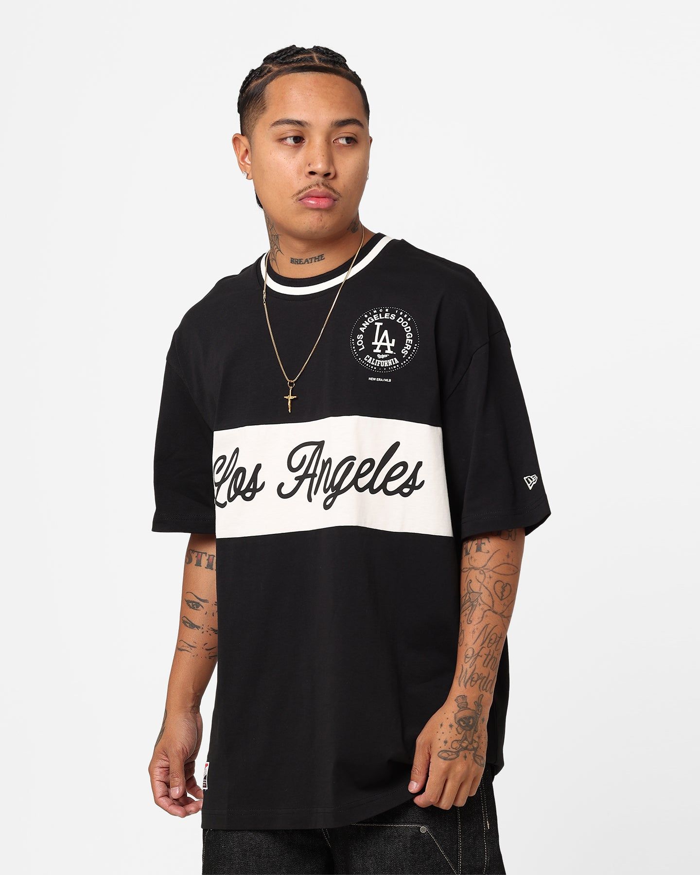 New Era Los Angeles Dodgers Panel T-Shirt Black sold by Culture Kings