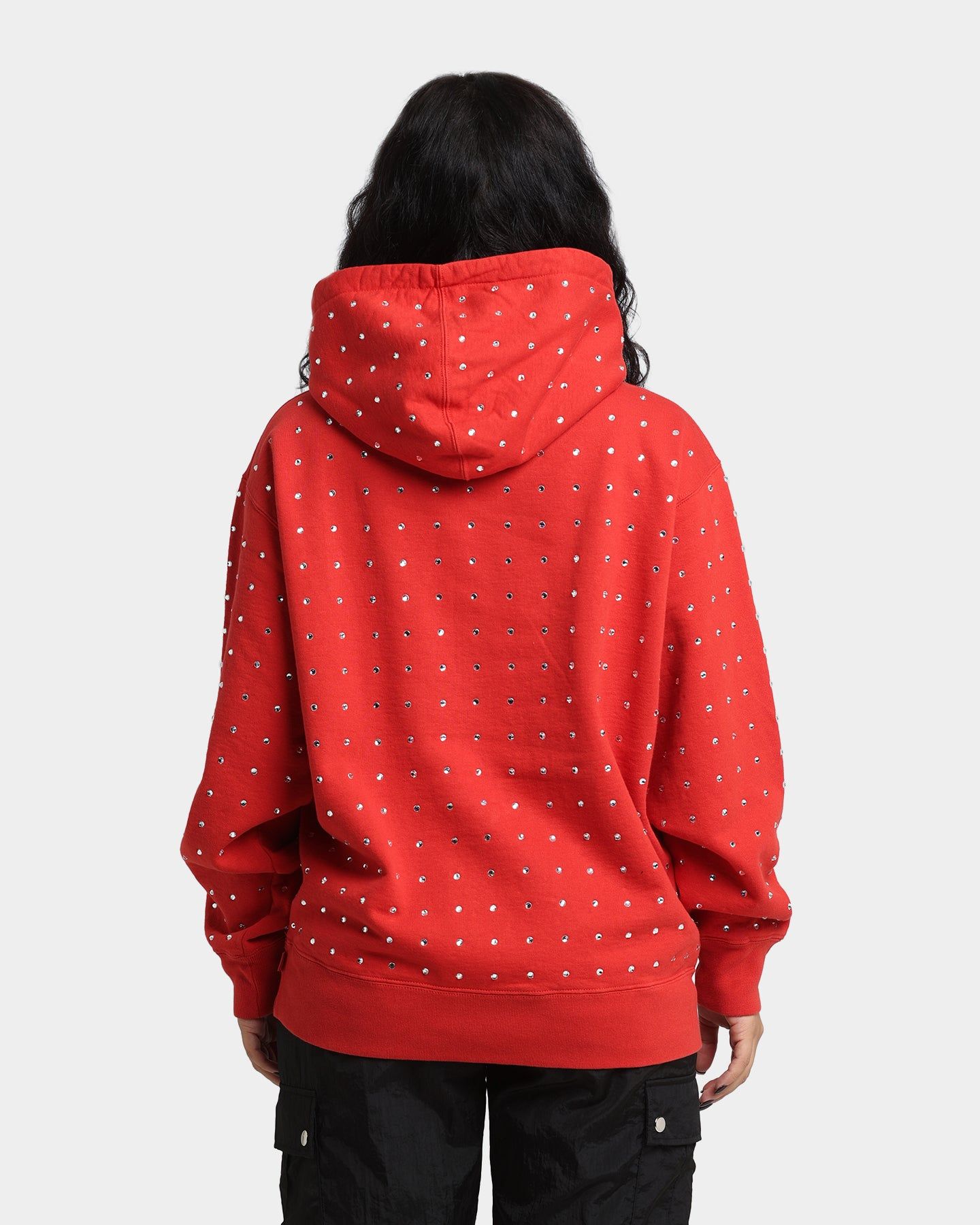 Supreme Rhinestone Hoodie Sweatshirt Burnt Red sold by Culture Kings product image thumbnail 4