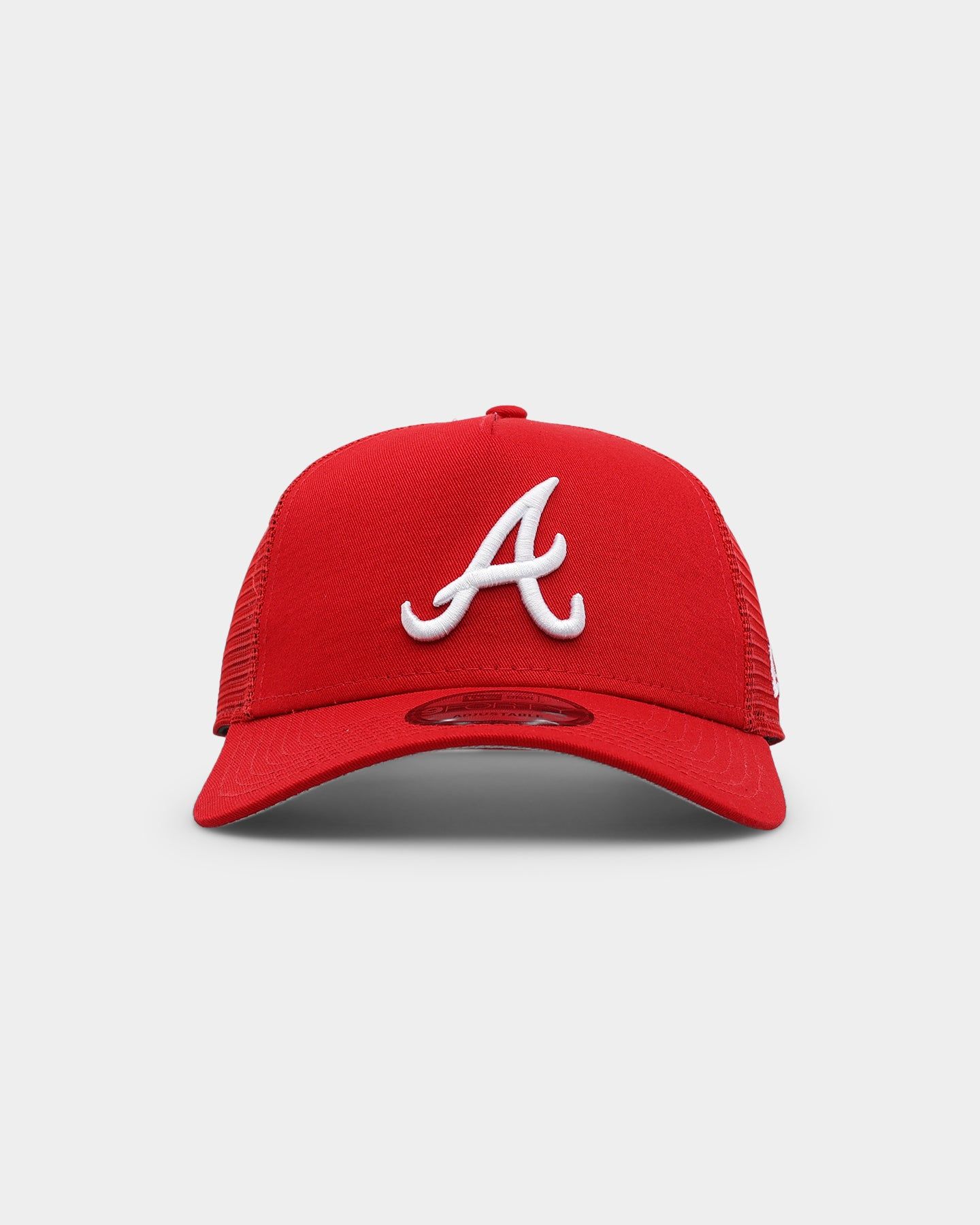 New Era Atlanta Braves 'Summer Essential' 9FORTY A-Frame Trucker Red sold by Culture Kings