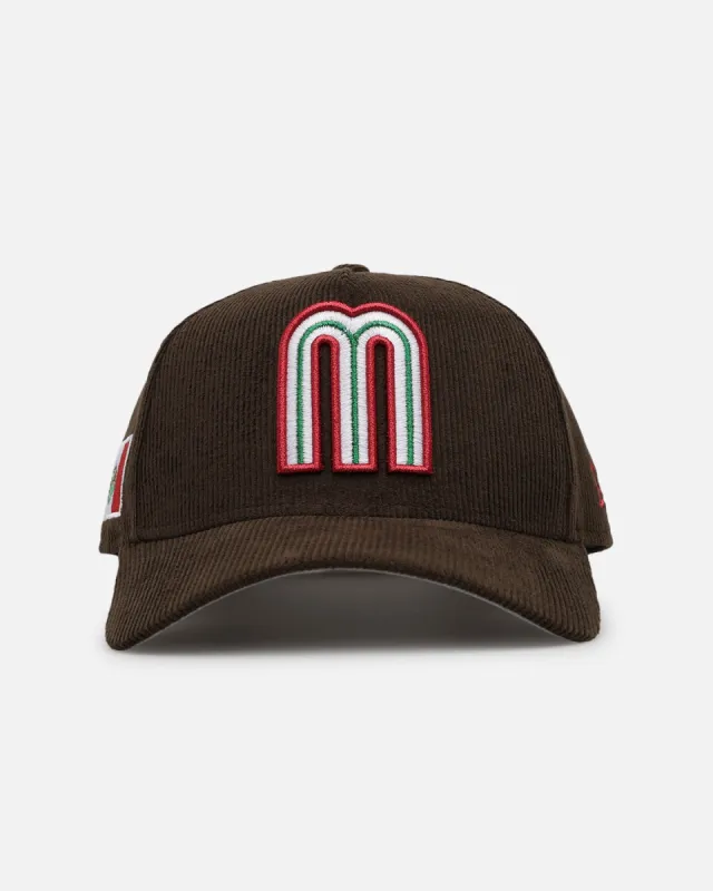 New Era Mexico National Baseball Team 'Mexico Variety Pack' 9FORTY A-Frame Corduroy Snapback Walnut sold by Culture Kings
