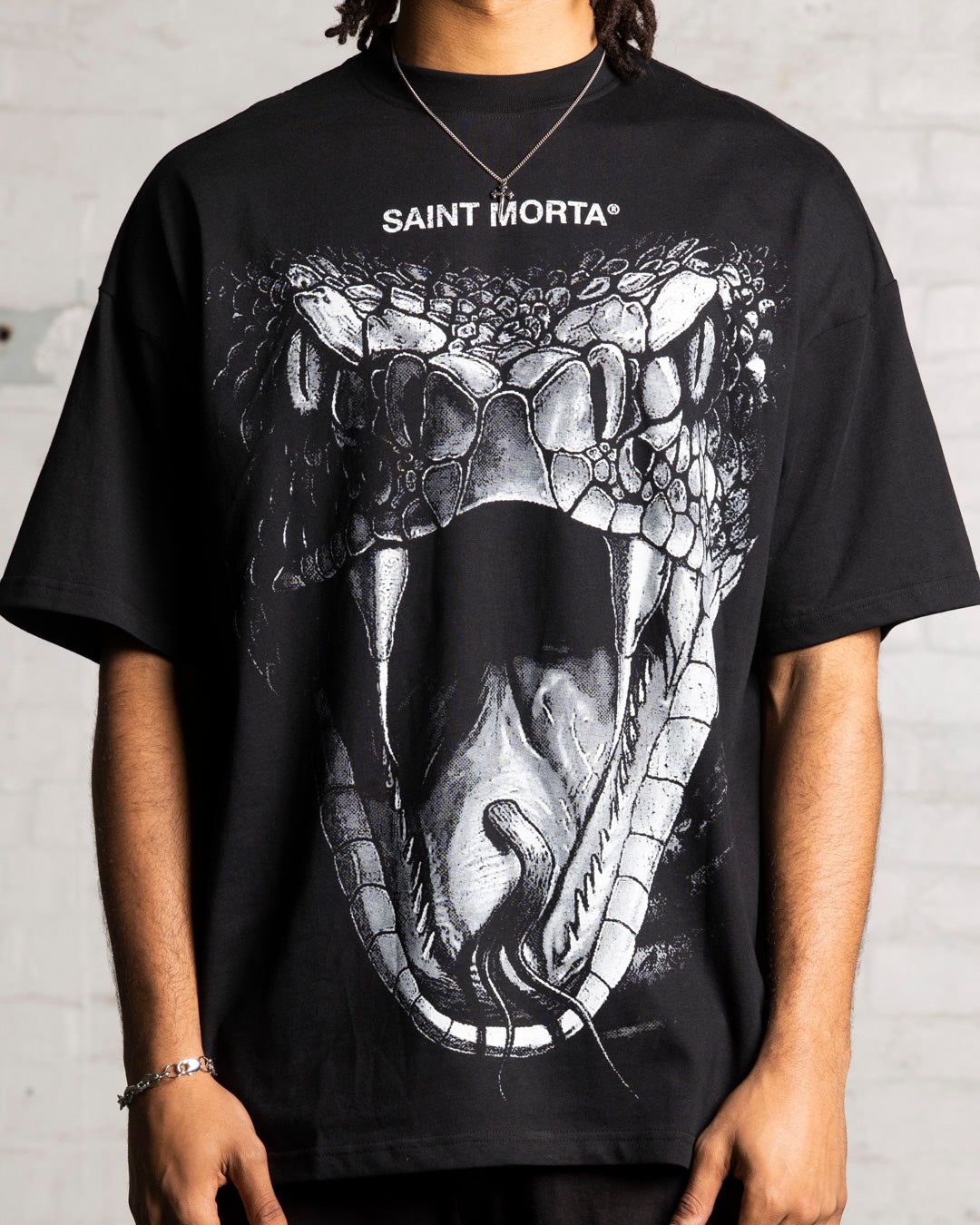 Saint Morta Snake Eyes Boxy T-Shirt Black sold by Culture Kings product image thumbnail 3