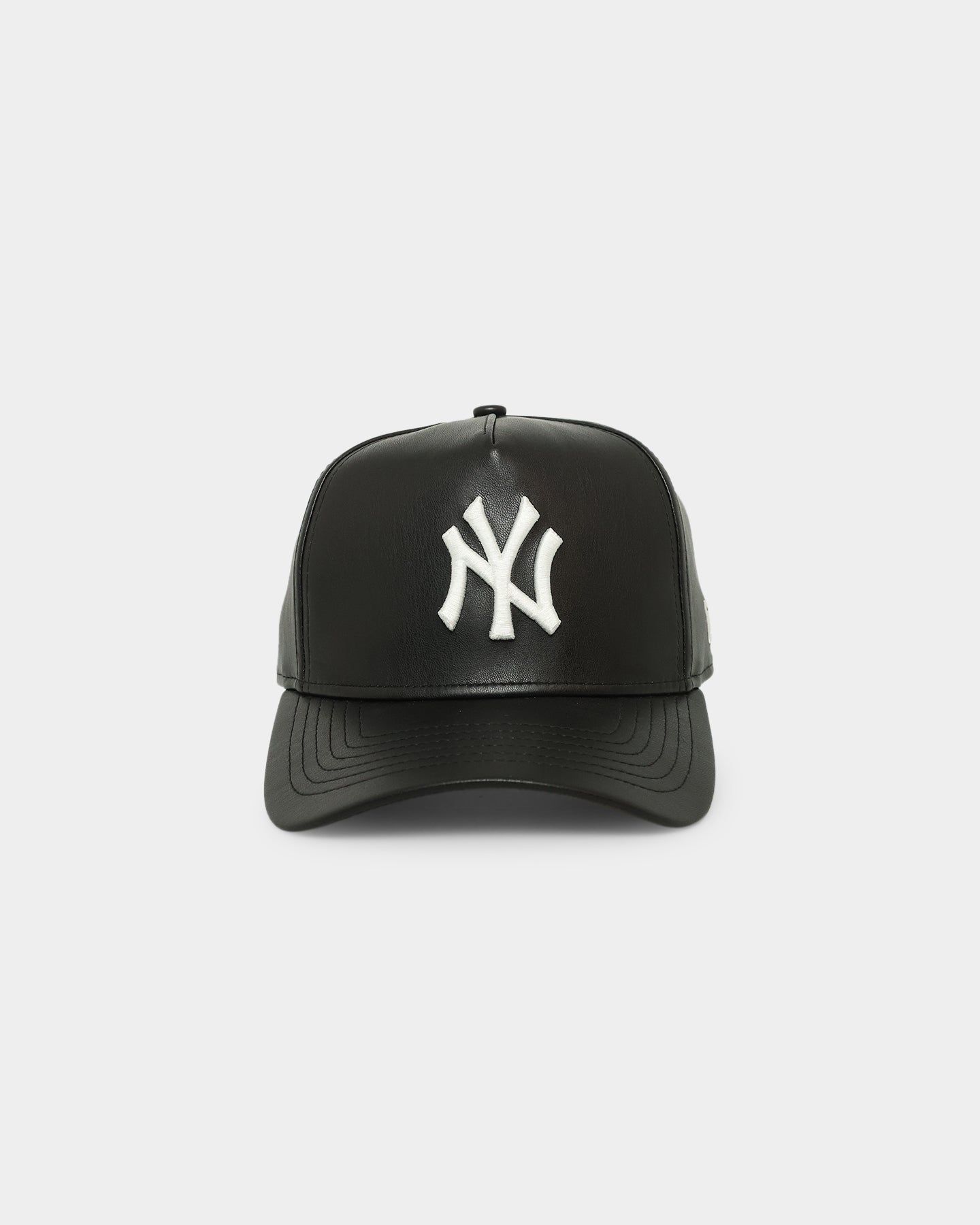 New Era New York Yankees 'PU Leather' 9FORTY K-Frame Strapback Black Leather sold by Culture Kings