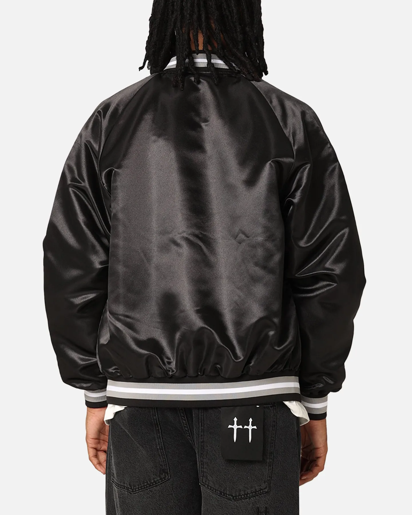 Mitchell & Ness Las Vegas Raiders Lightweight Satin Jacket Black sold by Culture Kings product image thumbnail 3