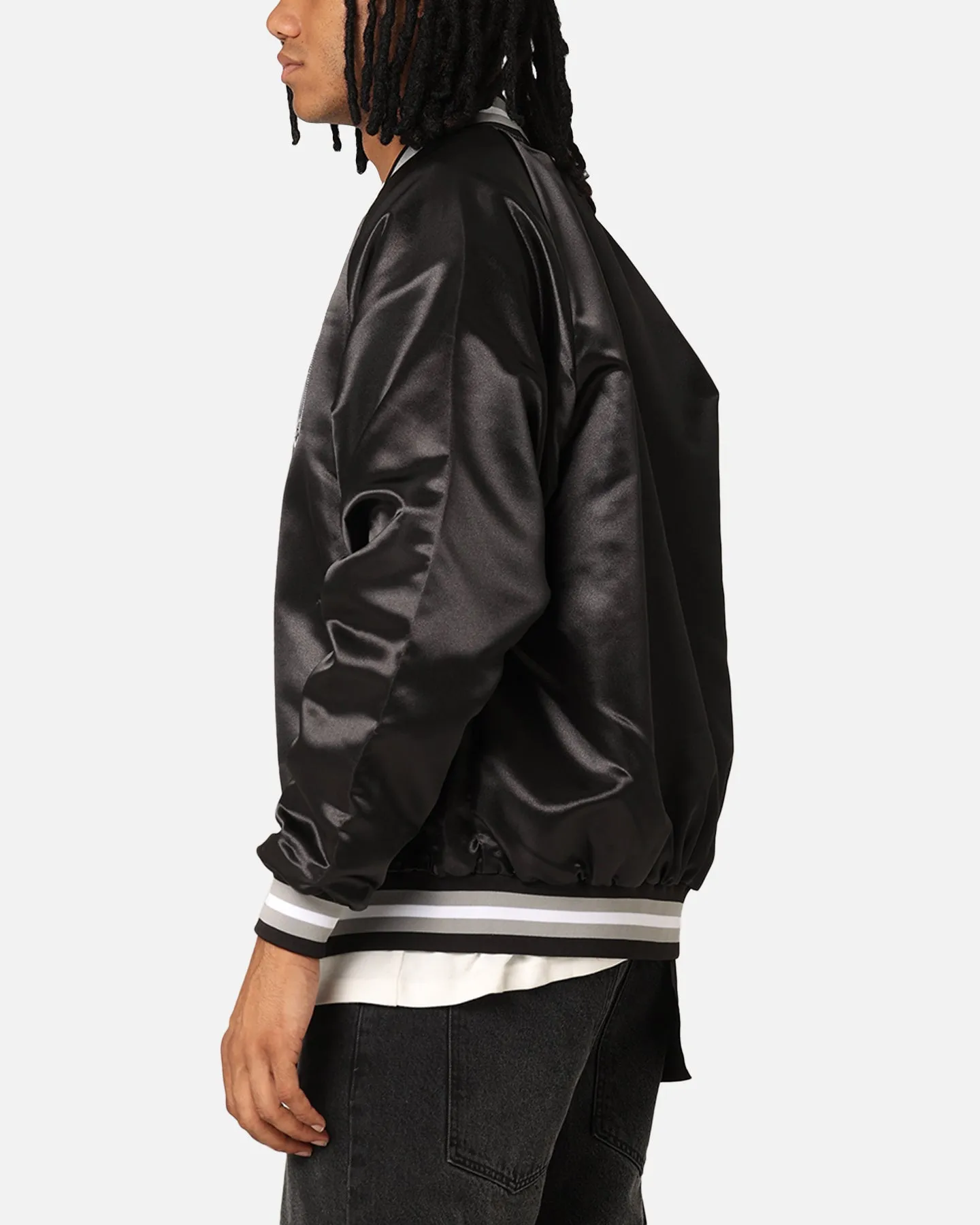 Mitchell & Ness Las Vegas Raiders Lightweight Satin Jacket Black sold by Culture Kings product image thumbnail 5