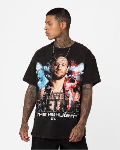 Goat Crew X UFC The Highlight Justin Gaethje Vintage T-Shirt Black Wash sold by Culture Kings
