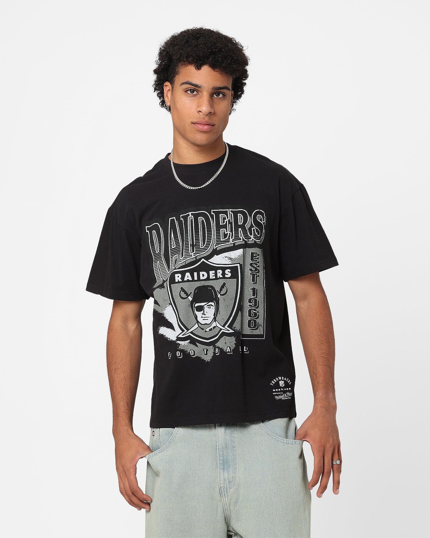 Mitchell & Ness Oakland Raiders T-Shirt Faded Black sold by Culture Kings