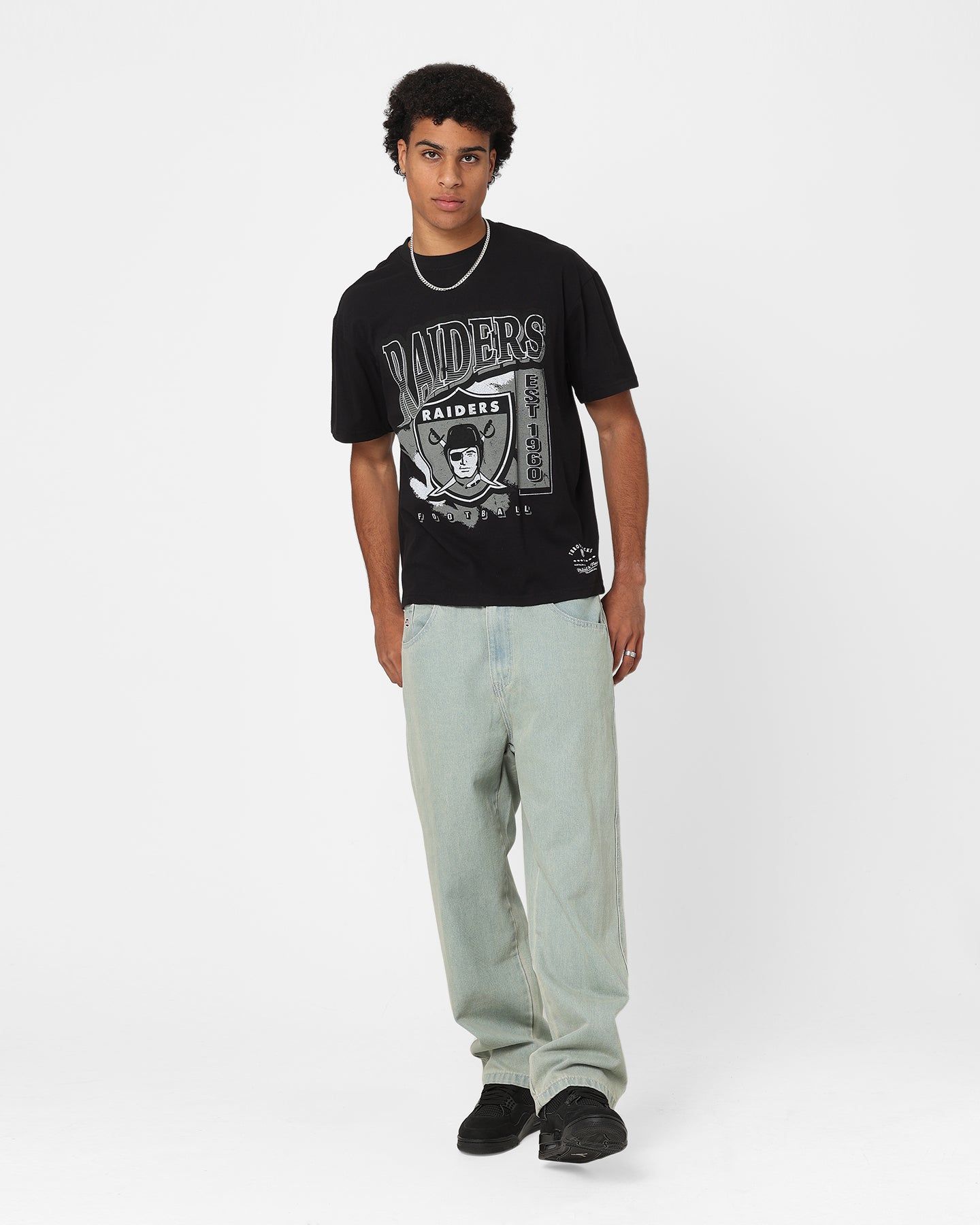 Mitchell & Ness Oakland Raiders T-Shirt Faded Black sold by Culture Kings product image thumbnail 2