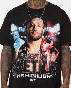 Goat Crew X UFC The Highlight Justin Gaethje Vintage T-Shirt Black Wash sold by Culture Kings